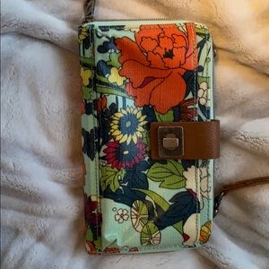 Sakroots Seafoam Flower Power smartphone wallet